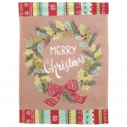 2pk -Flag Wreath Merry Christmas 13x18 - (Pack of 2)
