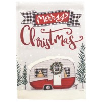 2pk -Flag Camper Merry Christmas 13x18 - (Pack of 2)