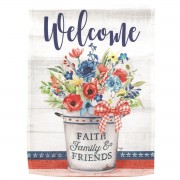 2pk -Flag Welcome Patriotic Flower Jar 13x18 - (Pack of 2) 2pk -Flag Welcome Patriotic Flower Jar 13x18 - (Pack of 2)