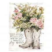 2pk -Flag Welcome Kick Off Your Boots 13x18 - (Pack of 2)