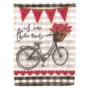 2pk -Flag Bicycle Love Is In The Air 13x18 - (Pack of 2) 2pk -Flag Bicycle Love Is In The Air 13x18 - (Pack of 2)