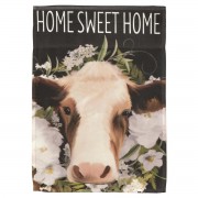 2pk -Flag Home Sweet Home Cow Floral 13x18 - (Pack of 2) 2pk -Flag Home Sweet Home Cow Floral 13x18 - (Pack of 2)
