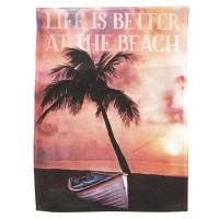 2pk -Flag Palm Tree Sunset Polyester 13x18 - (Pack of 2)