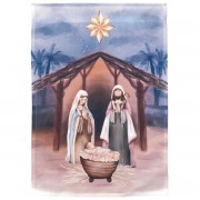 2pk -Flag Holy Family In Creche 13x18 - (Pack of 2) 2pk -Flag Holy Family In Creche 13x18 - (Pack of 2)