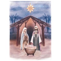 2pk -Flag Holy Family In Creche 13x18 - (Pack of 2)