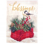 2pk -Flag Bird In Vintage Tin Polyester 13x18 - (Pack of 2) 2pk -Flag Bird In Vintage Tin Polyester 13x18 - (Pack of 2)