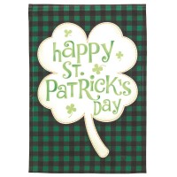 2pk -Flag Happy St Patricks Shamrock 13x18 - (Pack of 2)