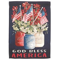 2pk -Flag God Bless America Jars 13x18 - (Pack of 2)