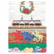 2pk -Flag Derby Day Polyester 13x18 - (Pack of 2)
