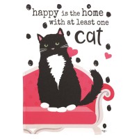 2pk -Flag Cat Happy Is The Home 13x18 - (Pack of 2)