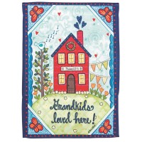2pk -Flag Grandkids Loved Here 13x18 - (Pack of 2)