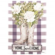2pk -Flag Home Sweet Home Boots 13x18 - (Pack of 2) 2pk -Flag Home Sweet Home Boots 13x18 - (Pack of 2)