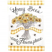 2pk -Flag Honey Bees Flowers Polyester 13x18 - (Pack of 2) 2pk -Flag Honey Bees Flowers Polyester 13x18 - (Pack of 2)