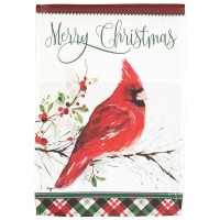 2pk -Flag Cardinal Merry Christmas 13x18 - (Pack of 2)