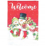 2pk -Flag Welcome Snowman Family 13x18 - (Pack of 2) 2pk -Flag Welcome Snowman Family 13x18 - (Pack of 2)