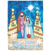 2pk -Flag Holy Family Merry Christmas 13x18 - (Pack of 2) 2pk -Flag Holy Family Merry Christmas 13x18 - (Pack of 2)