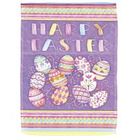 2pk -Flag Happy Easter Eggs Poly 13x18 - (Pack of 2)