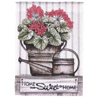 2pk -Flag Home Sweet Home Geraniums 13x18 - (Pack of 2)