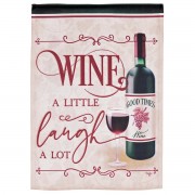 2pk -Flag Wine A Little Laugh A Lot 13x18 - (Pack of 2)