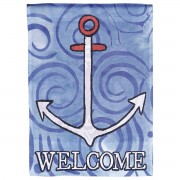 2pk -Flag Welcome Anchor 13x18 - (Pack of 2)