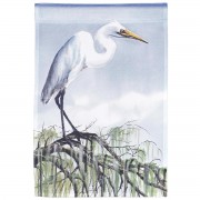 2pk -Flag Egret Perched High 13x18 - (Pack of 2)