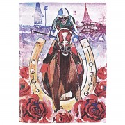 2pk -Flag Derby Time 13x18 - (Pack of 2)