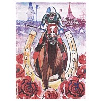 2pk -Flag Derby Time 13x18 - (Pack of 2)