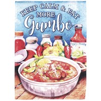 2pk -Flag Keep Calm And Eat More Gumbo 13x18 - (Pack of 2)