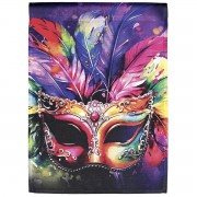 2pk -Flag Mardi Gras Mask 13x18 - (Pack of 2) 2pk -Flag Mardi Gras Mask 13x18 - (Pack of 2)