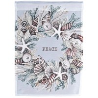 2pk -Flag Peace Christmas Wreath 13x18 - (Pack of 2)