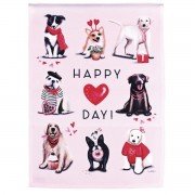 2pk -Flag Dogs Happy Valentines Day 13x18 - (Pack of 2)