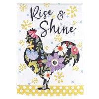 2pk -Flag Floral Chicken Rise & Shine 13x18 - (Pack of 2)