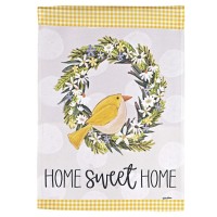 2pk -Flag Yellow Bird Welcome 13x18 - (Pack of 2)