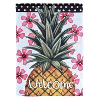 2pk -Flag Welcome Pineapple 13x18 - (Pack of 2)