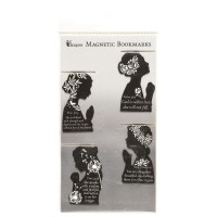 6pk -Bookmark MAGNET 4 PC SILHOUETTE VINYL - Pack of 6