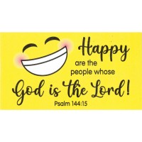 6pk -Magnet Smile Happy Are People Ps.144:15 - Pack of 6 6pk -Magnet Smile Happy Are People Ps.144:15 - Pack of 6