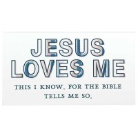 6pk -Magnet Jesus Loves Me 5x2.75 - Pack of 6