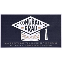 6pk -Magnet Congrats Grad Psalm 20:4 5x2.75 - Pack of 6 6pk -Magnet Congrats Grad Psalm 20:4 5x2.75 - Pack of 6