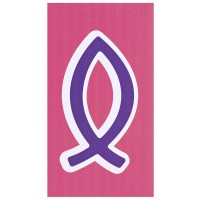 6pk -Magnet Purple Fish 2.75x5 - Pack of 6