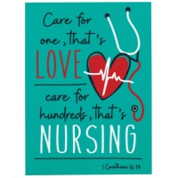 4pk -MAGNET NURSE CARE 1COR.16:14 HB 3.75H - Pack of 4