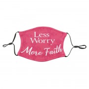 2pk -LESS WORRY MORE FAITH MASK - (Pack of 2) 2pk -LESS WORRY MORE FAITH MASK - (Pack of 2)