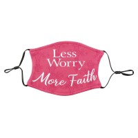 2pk -LESS WORRY MORE FAITH MASK - (Pack of 2)