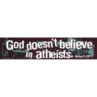 6pk -Bumper Magnet God Doesnt Believe 13x3 - Pack of 6