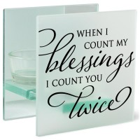 2pk -Tealight Candleholder Count My Blessings - (Pack of 2)