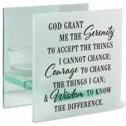 2pk -Tealight Candleholder Serenity Prayer - (Pack of 2)