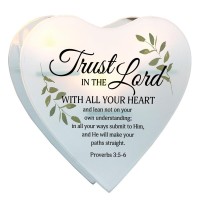 2pk -Glass Wall Tealight Prov. 3:5-6, Trust - (Pack of 2)