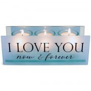 2pk -Tealight I Love You Now & Forever Blue - (Pack of 2) 2pk -Tealight I Love You Now & Forever Blue - (Pack of 2)