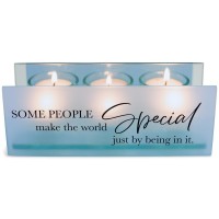 2pk -Tealight Some People Make The World Blue - (Pack of 2)