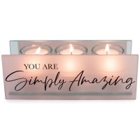 2pk -Tealight You Are Simply Amazing Blush - (Pack of 2)