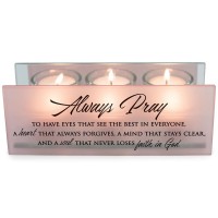 2pk -Tealight Pray Have Eyes That See Blush - (Pack of 2) 2pk -Tealight Pray Have Eyes That See Blush - (Pack of 2)